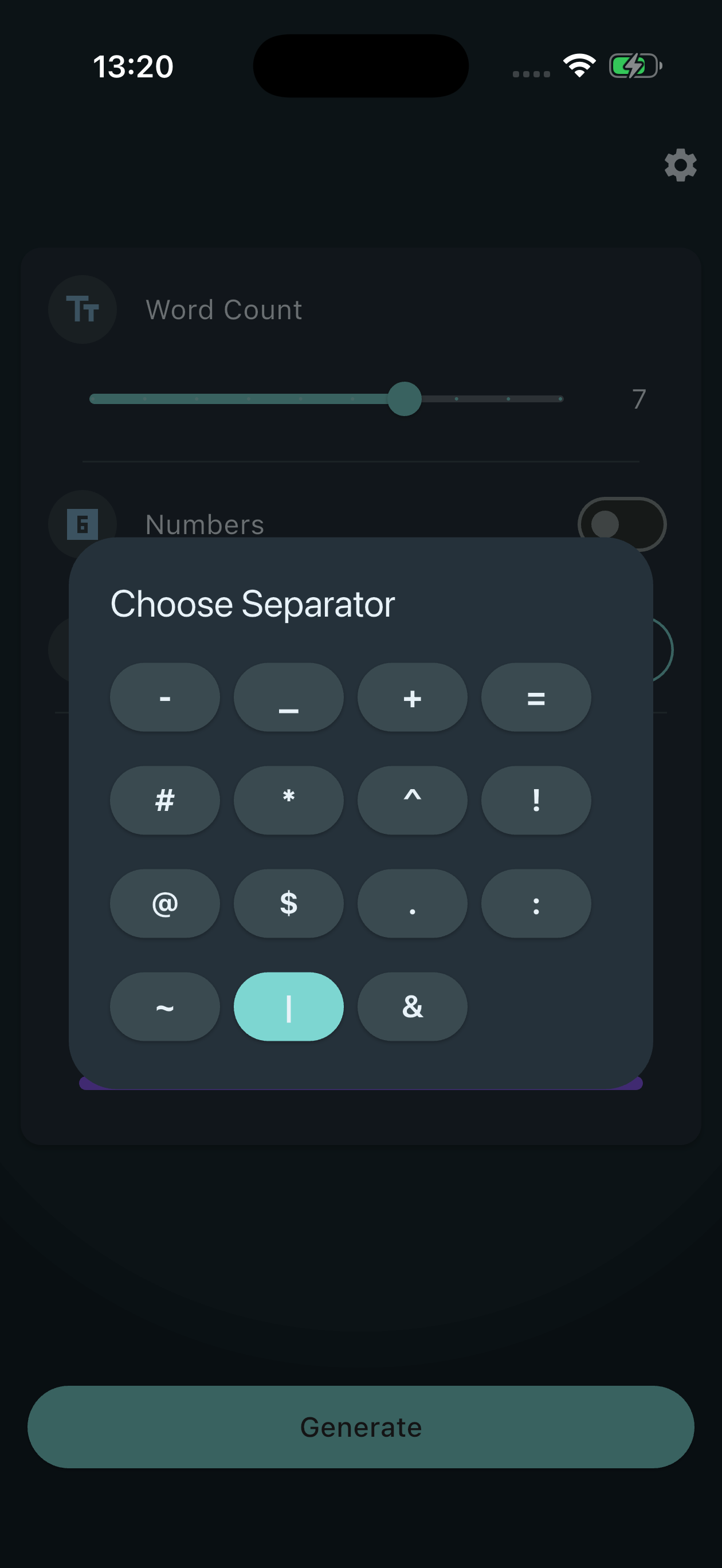 Password Generator app screenshot 2